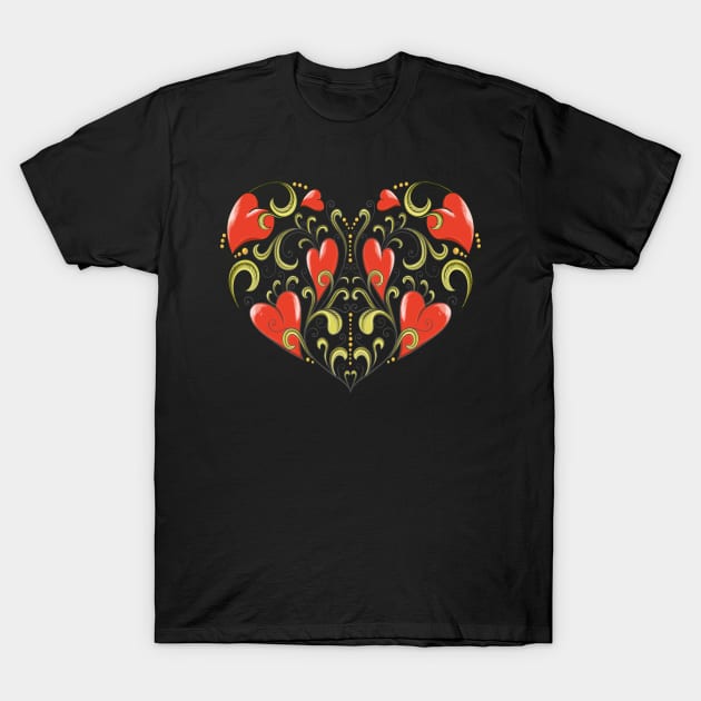 Heart shape from hearts artistic illustration T-Shirt by Foxxy Merch